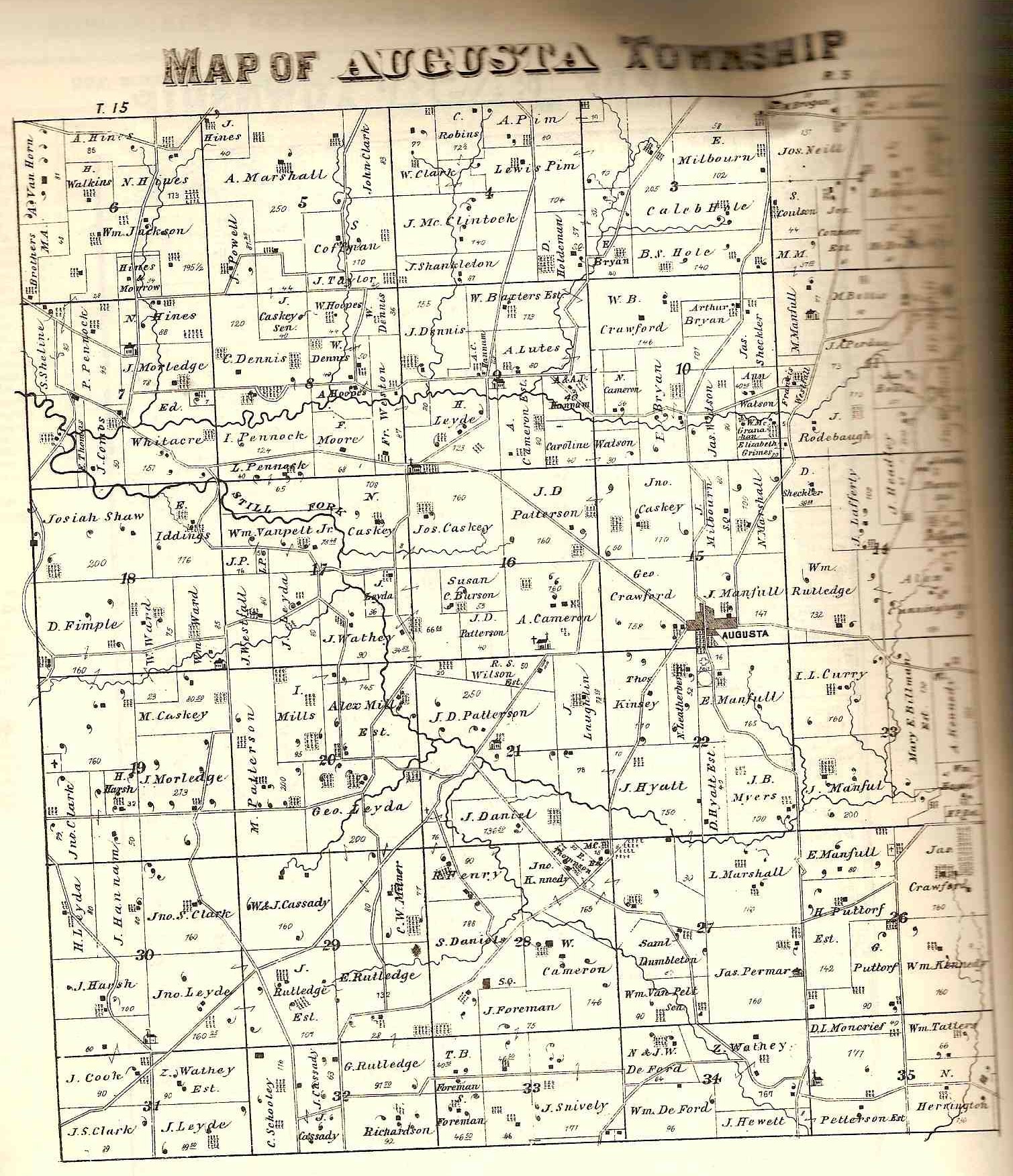 Augusta Cemetery History of Augusta Township Augusta Township No